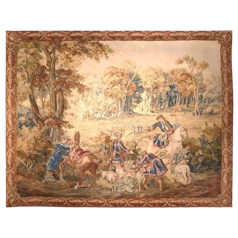 Early 19th Century Belgian Handwoven Chasse a Courre Tapestry (1 of 10)