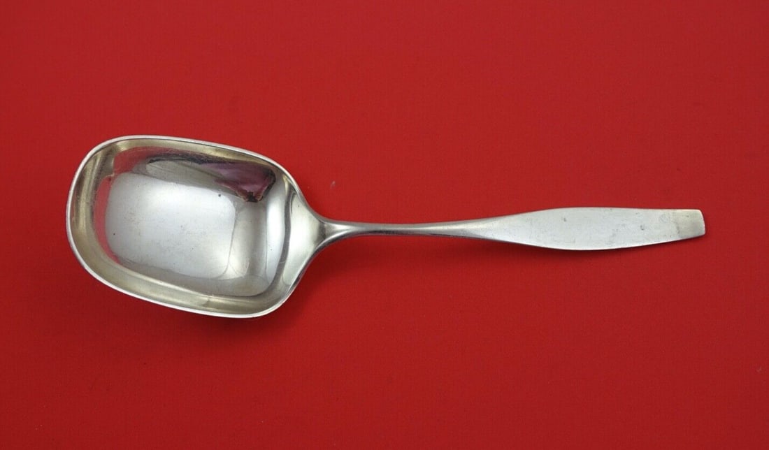 Hans Hansen Charlotte Sterling Silver Berry Spoon 8 Inch (1 of 2)