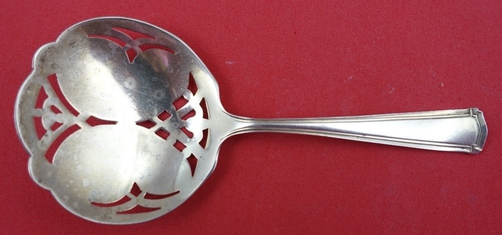 Watson Wentworth Sterling Silver Nut Spoon with Butterfly Piercings 4.5" (1 of 2)