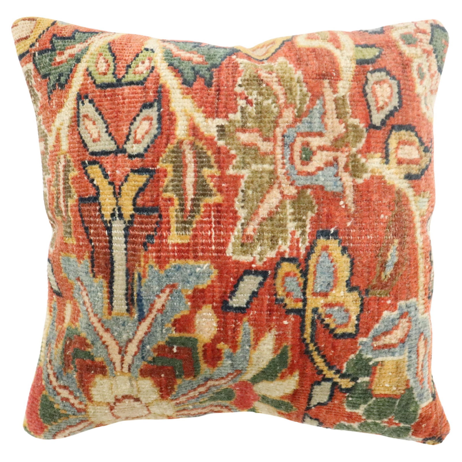 Zabihi Collection Antique Persian Mahal Pillow 17x17 Sultanabad Style (1 of 4)