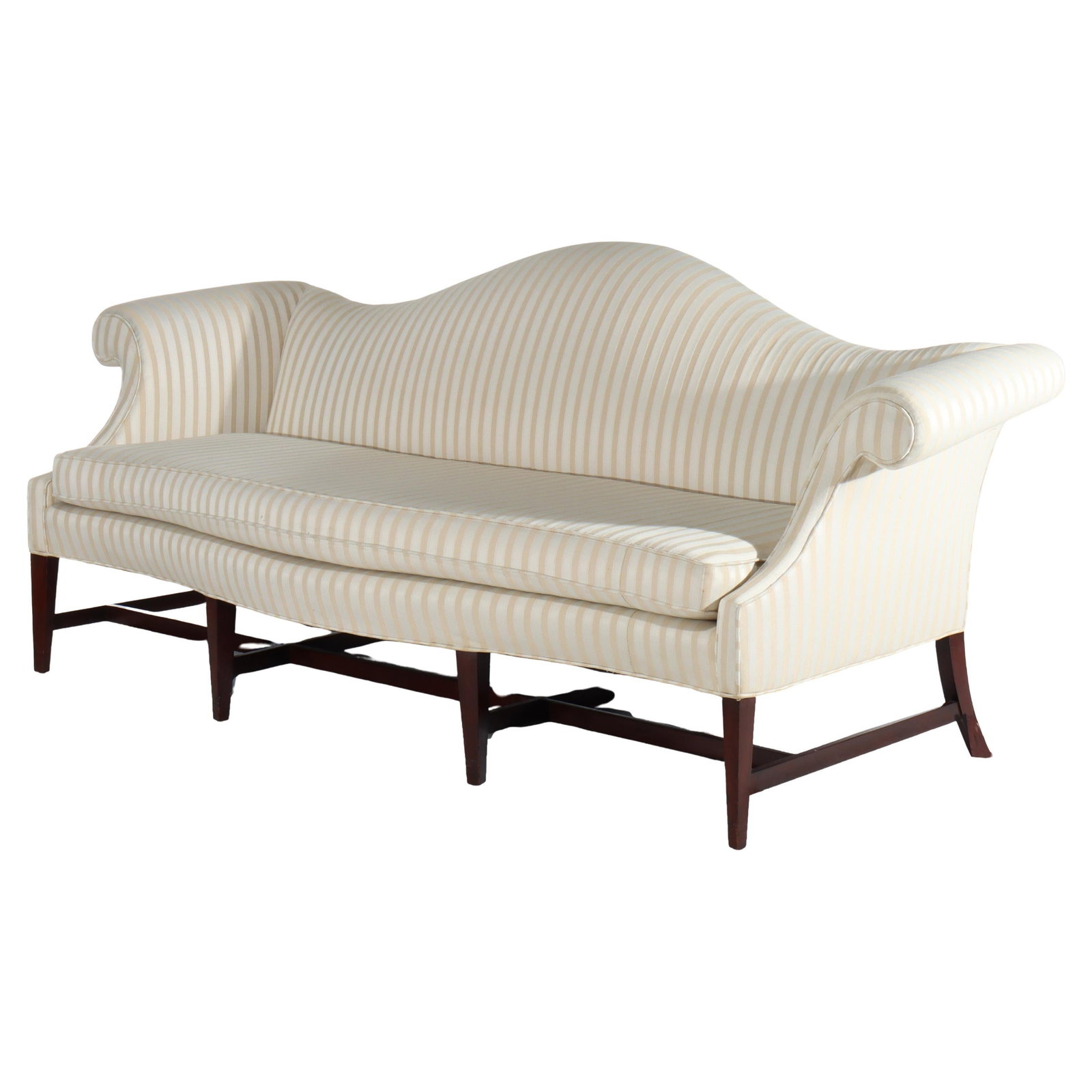 20th Century Vintage English Georgian Camel Back Sofa (1 of 13)