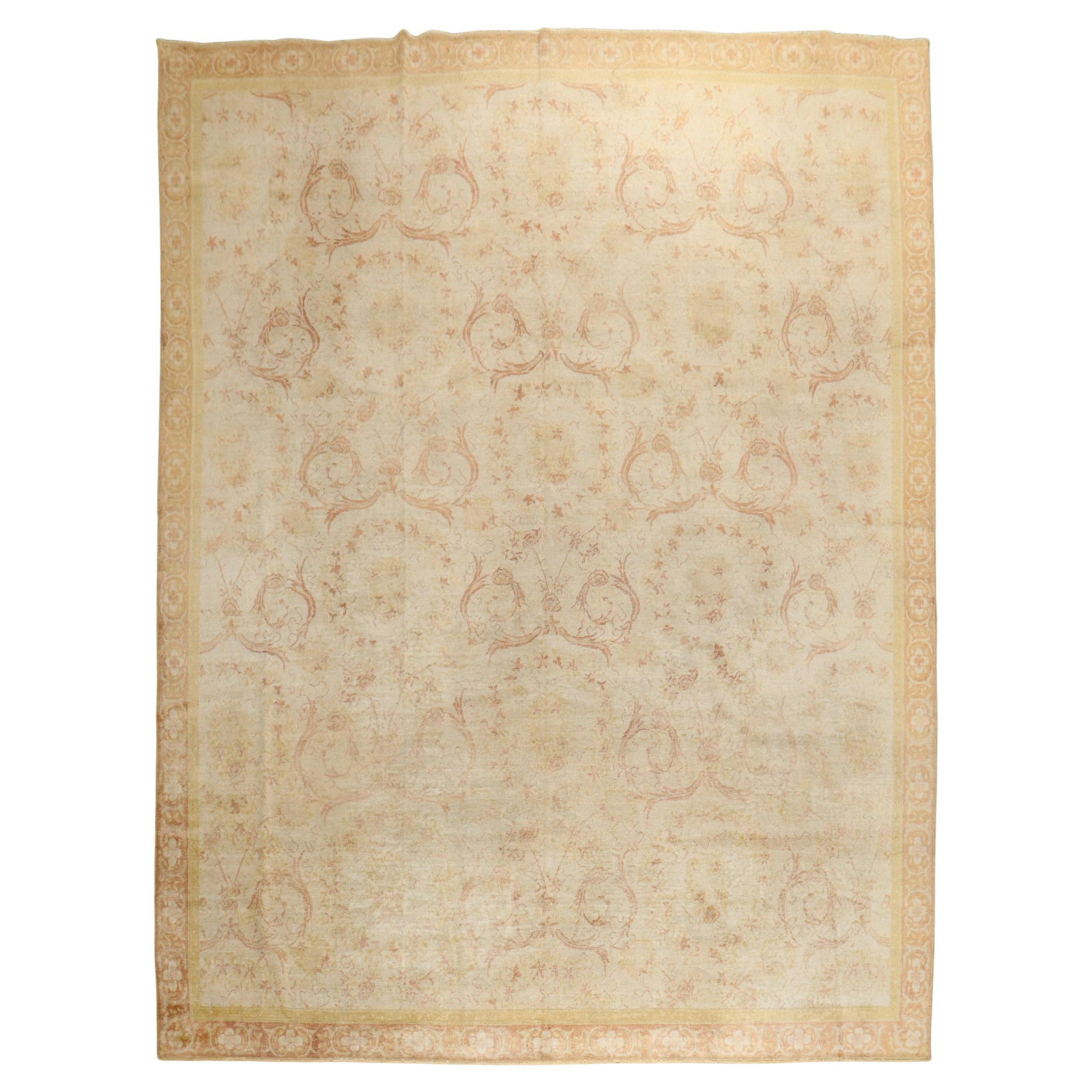 Vintage Turkish Agra Wool Room Size Rug 117 x 151 in (1 of 13)