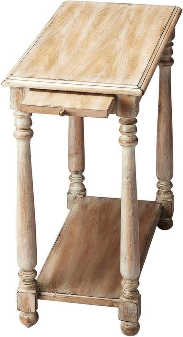 Butler Devane Rectangular Side Table with Carved Details: Butler Devane Rectangular Side Table with Carved Details Introducing the Butler Devane Side Table, a stunning piece that combines antique style with modern craftsmanship. This side table showcases a b