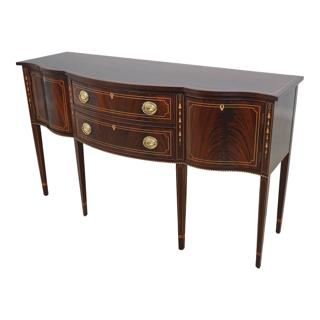Stickley Federal Style Mahogany Sideboard with Inlay and Brass Hardware (1 of 10)
