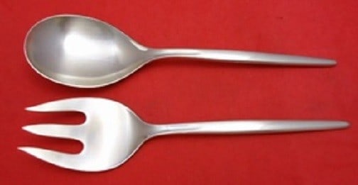 Michelsen Tulip Sterling Silver Salad Serving Set 2-Piece 8 3/4" (1 of 1)