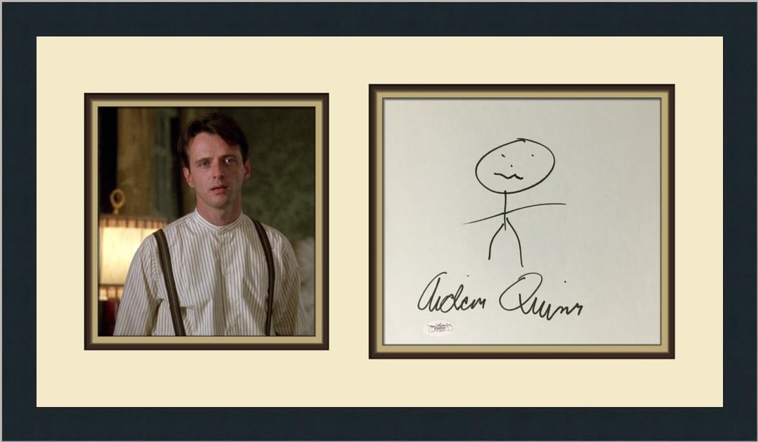 Aiden Quinn Signed Self-Portrait Artwork Custom Framed JSA COA 15 x 22 (1 of 5)
