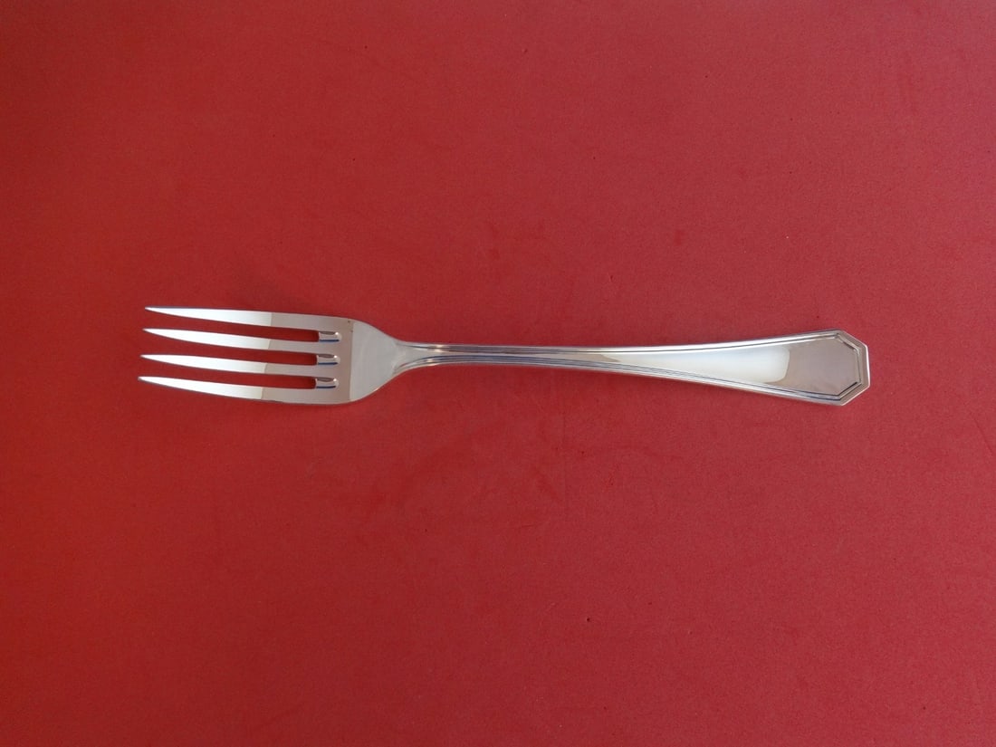 Calegaro Ottagonale Sterling Silver Serving Fork 10 Inch Italy (1 of 2)