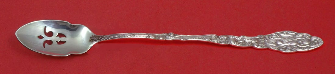Gorham Versailles Sterling Silver Olive Spoon 7 3/8 Inch Pierced Design (1 of 1)