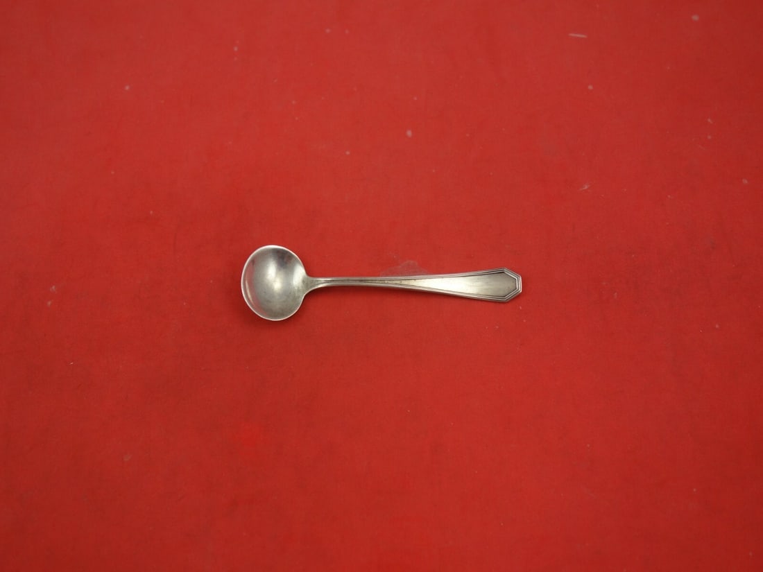 Dominick & Haff Queen Anne Plain Sterling Silver Master Salt Spoon 3 3/4" (1 of 2)