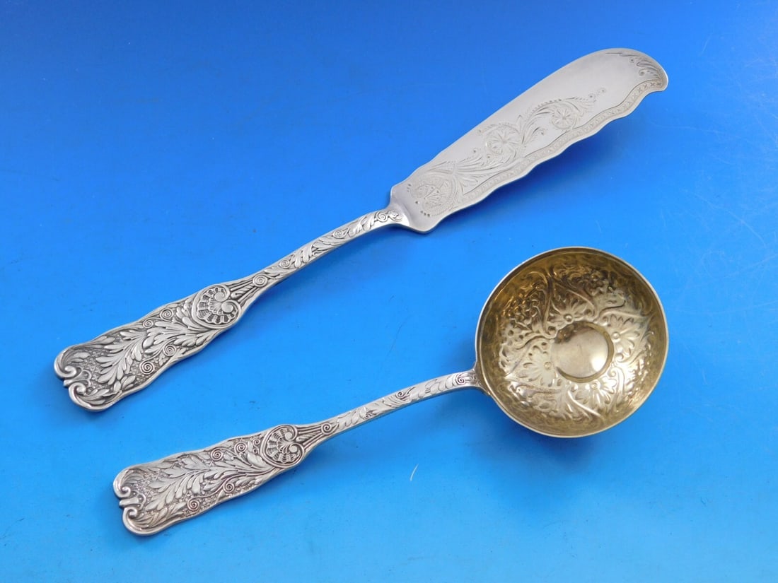 Gorham Saint Cloud Sterling Silver Cheese and Wine Set in Box (1 of 11)