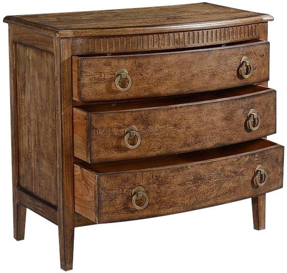 Transitional Theodore Bowfront Chest with Solid Brass Pulls - 3