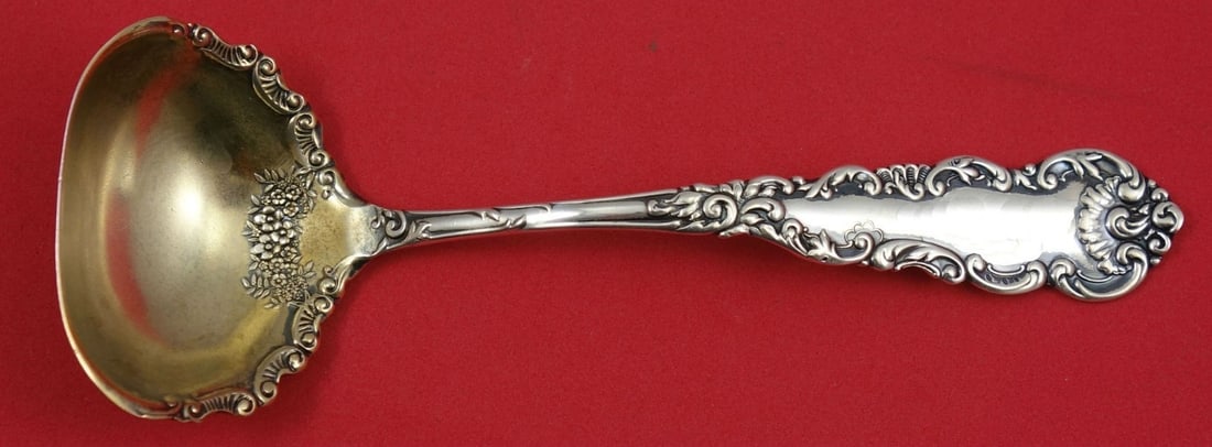 Simpson Hall and Miller Sterling Silver Goldwashed Gravy Ladle 6 Inch (1 of 1)