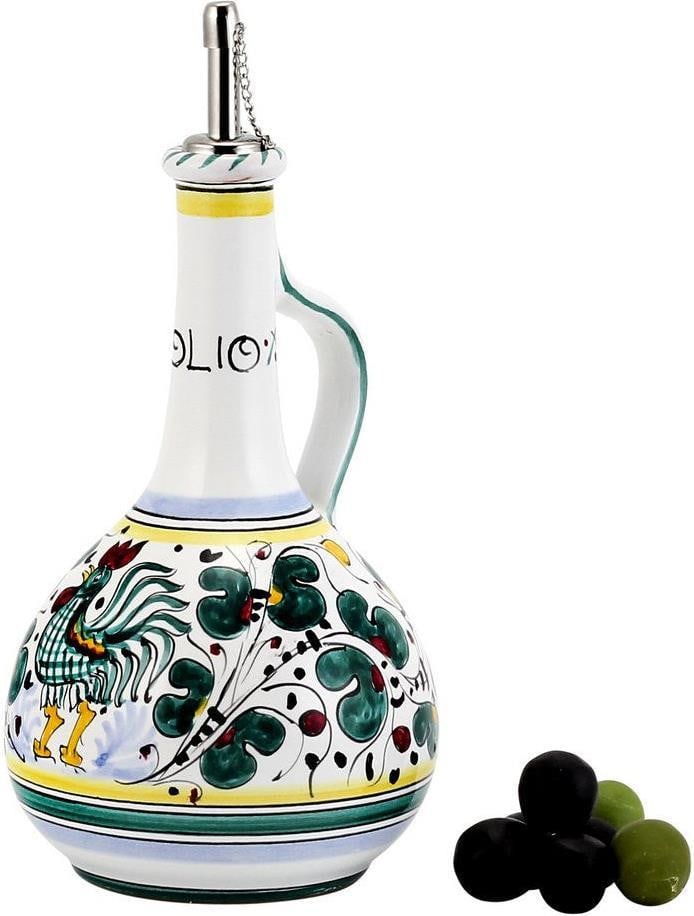 Deluxe Deruta Style Orvieto Rooster Olive Oil Dispenser (1 of 5)
