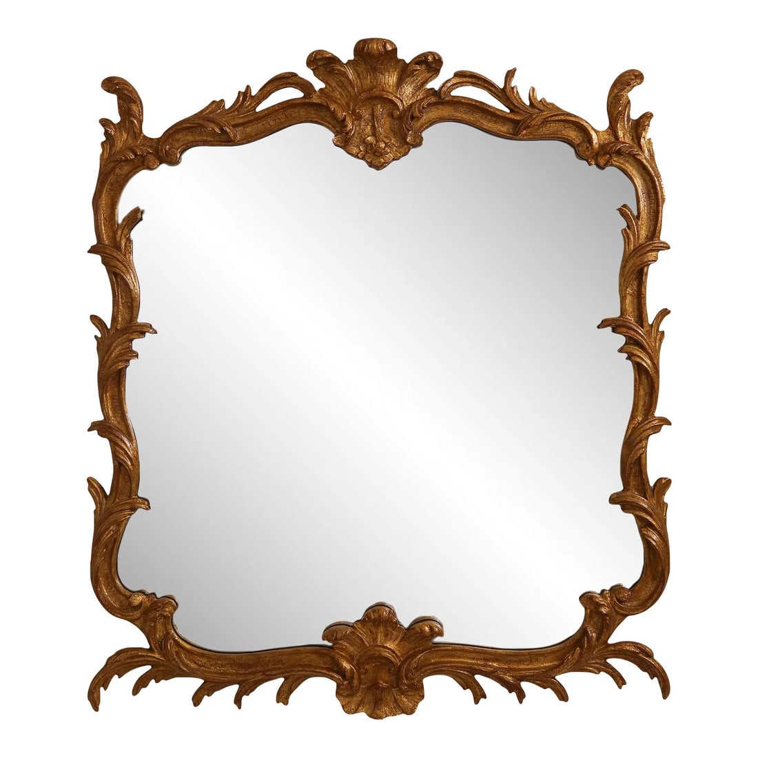 Elegant French Style Wall Mirror with Antique Gold Finish 37 x 43 (1 of 8)