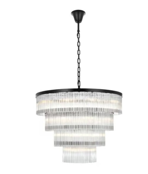 Harlow 28-Light Black Modern Chandelier 40-Inch Indoor Fixture (1 of 9)