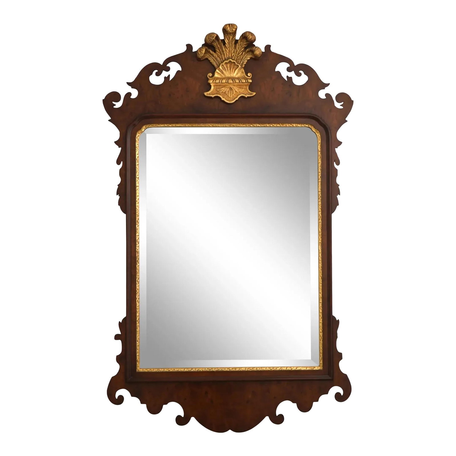 Friedman Brothers Colonial Williamsburg CW-LG-5 Beveled Mirror in Walnut Gold Accents (1 of 10)