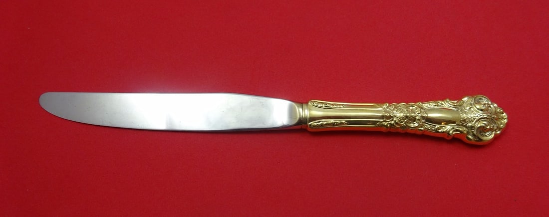 Reed & Barton French Renaissance Vermeil Sterling Silver Knife 8 7/8": Reed & Barton French Renaissance Vermeil Sterling Silver Knife 8 7/8" Experience the elegance of the French Renaissance Vermeil pattern by Reed & Barton with this exquisite sterling silver regular