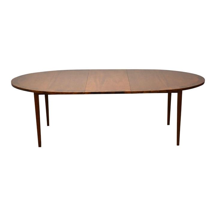 Mid Century Modern Cherry Burl Oval Dining Table by Directional 92in Extendable (1 of 9)