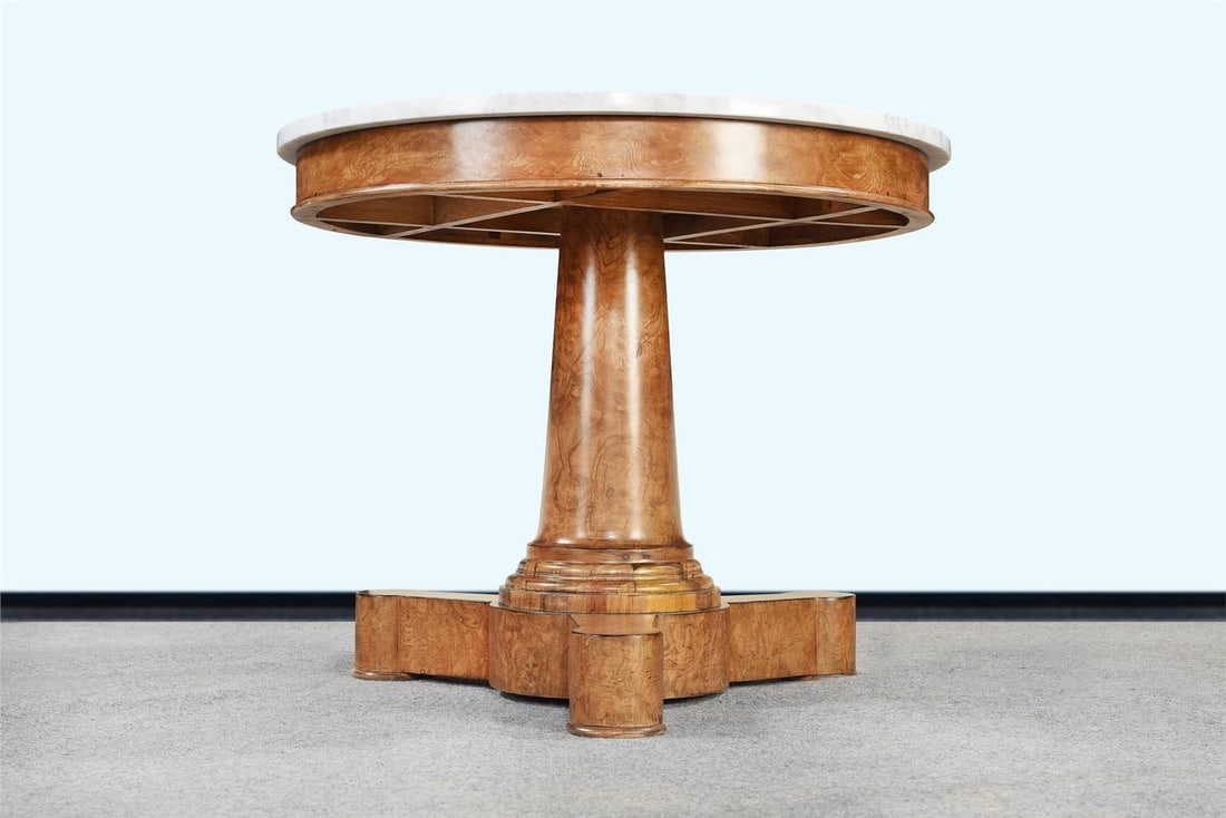 Julian Center Table Burled Ash 26H 30W 30D (1 of 1)