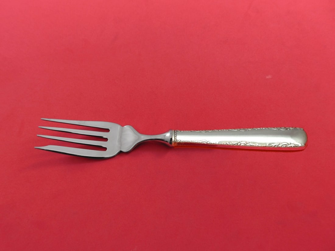 Gorham Camellia Sterling Silver Fish Fork 8 Inch Notched Tine (1 of 3)