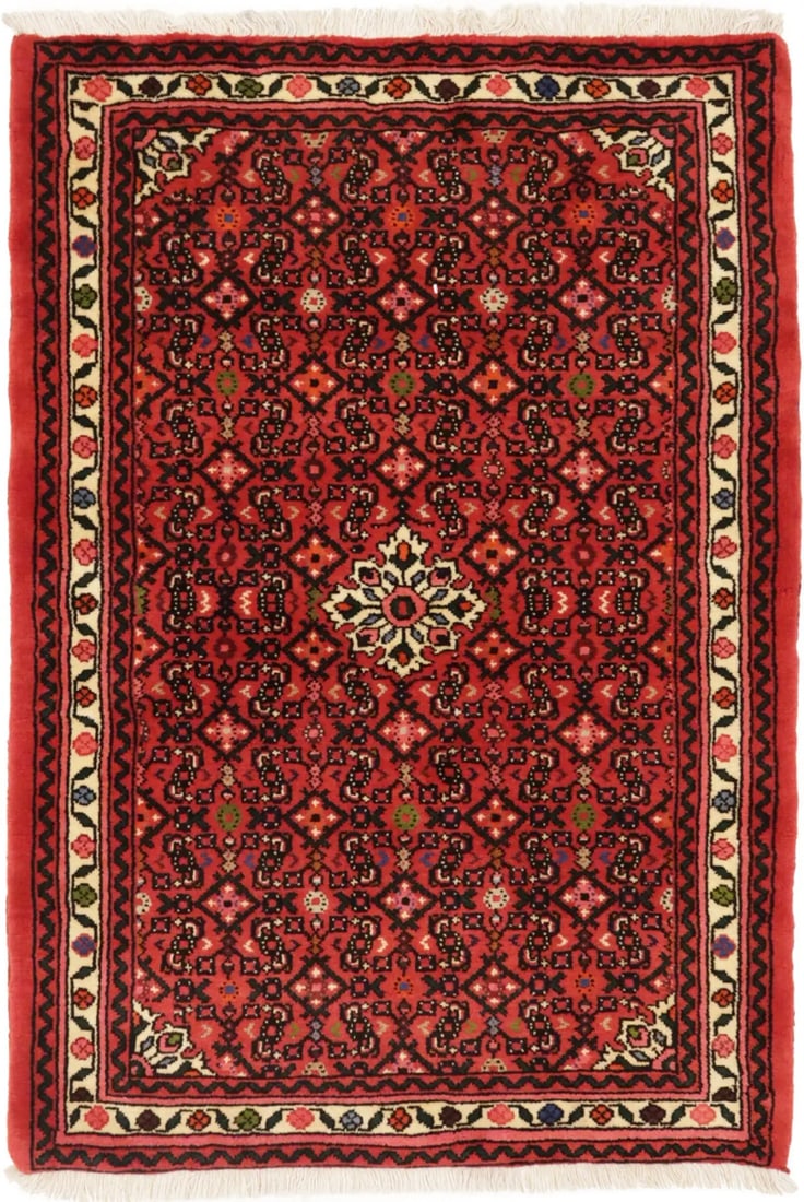 Hand-Knotted Wool Tribal Area Rug 3'6 x 5' Floral Pattern Small Carpet (1 of 18)