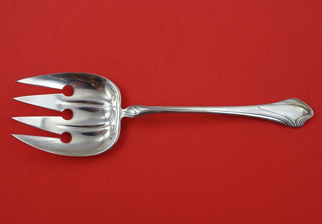 Christofle Moderne Gramont Silverplate 4-Tine Fish Serving Fork 9" (1 of 2)