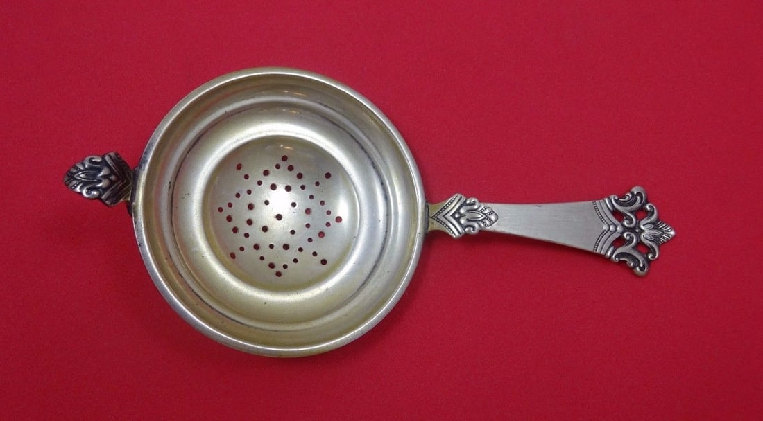 Th. Olsens Anitra .830 Silver Tea Strainer 5 3/4 Inches (1 of 1)
