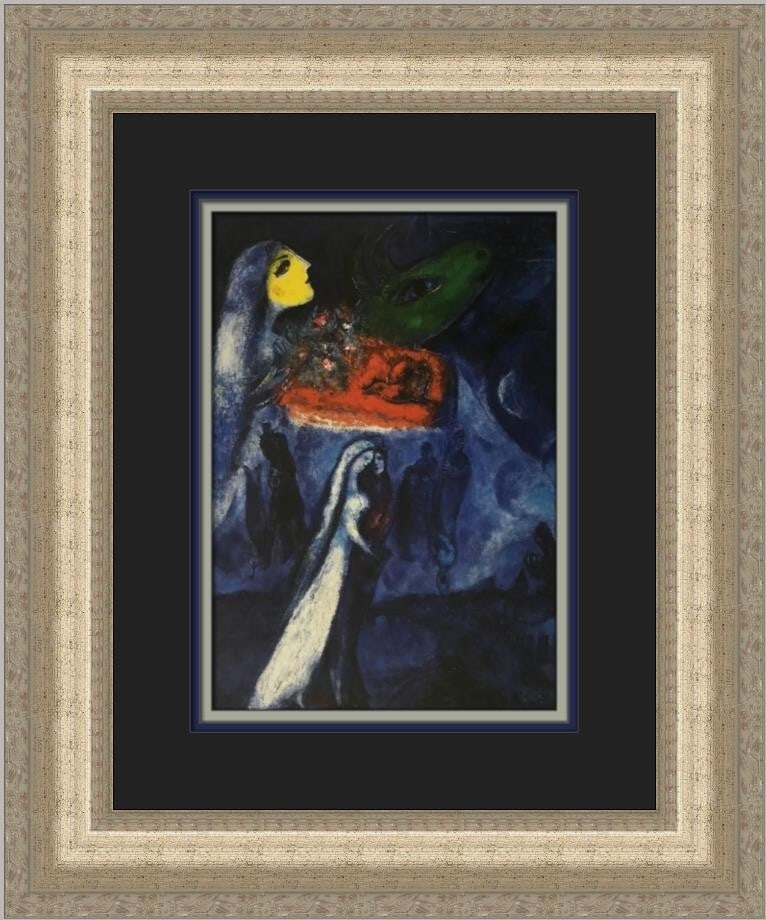 Marc Chagall The Two Shores Custom Framed Art Print 1988 (1 of 2)