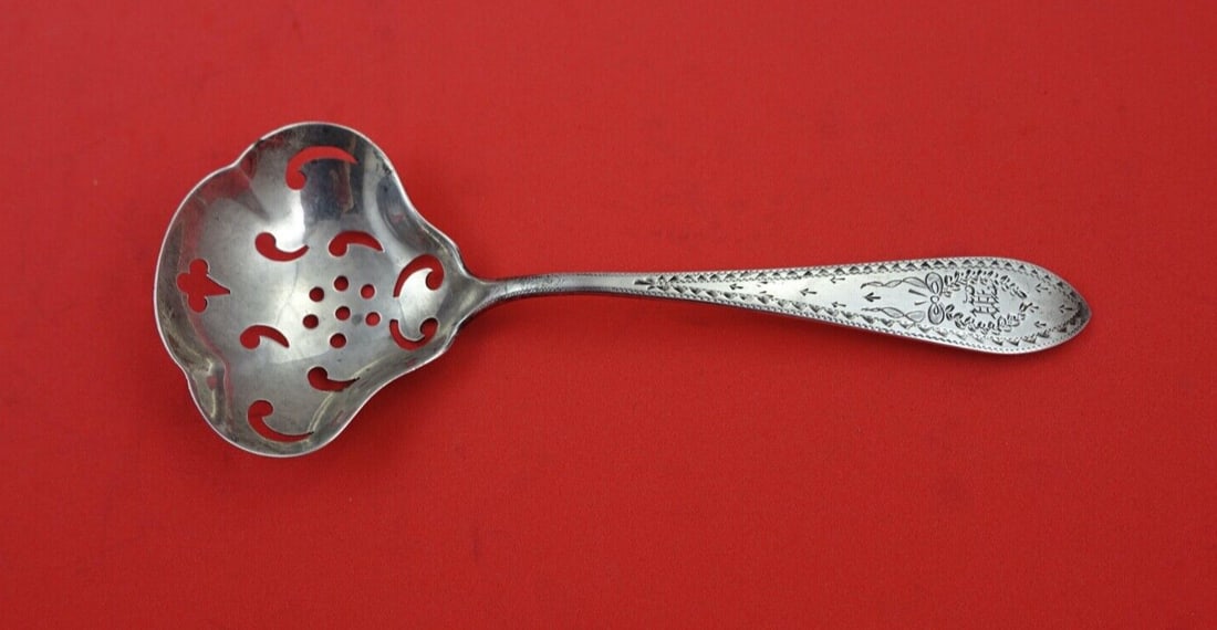 Whiting Colonial A Engraved Sterling Silver Sugar Sifter 6 Inch (1 of 2)