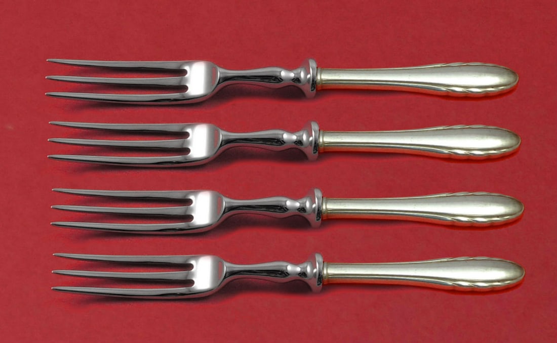 Gorham Lyric Sterling Silver 4-Piece Fruit Fork Set 6 inch (1 of 2)