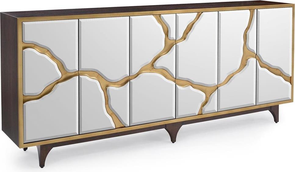 John-Richard Ravine Six-Door European Credenza in Black and Blue (1 of 4)