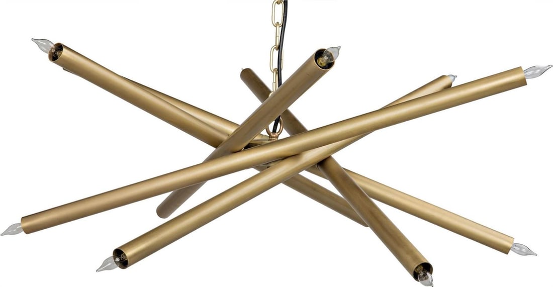 Noir Ikram 12-Light Brass Chandelier English Traditional Style (1 of 1)