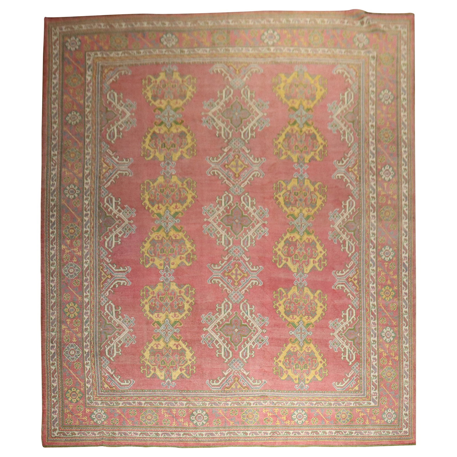 Large Antique Turkish Oushak Rug 11'7 x 15' Wool Hand-Woven (1 of 12)