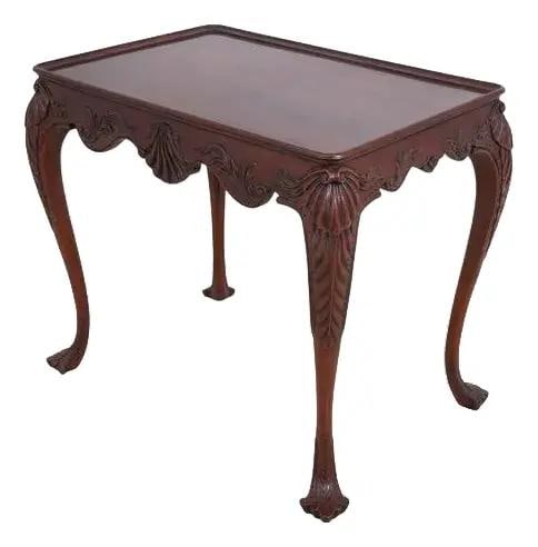 Mahogany Tea Table with Trifid Feet in Irish Georgian Design (1 of 9)