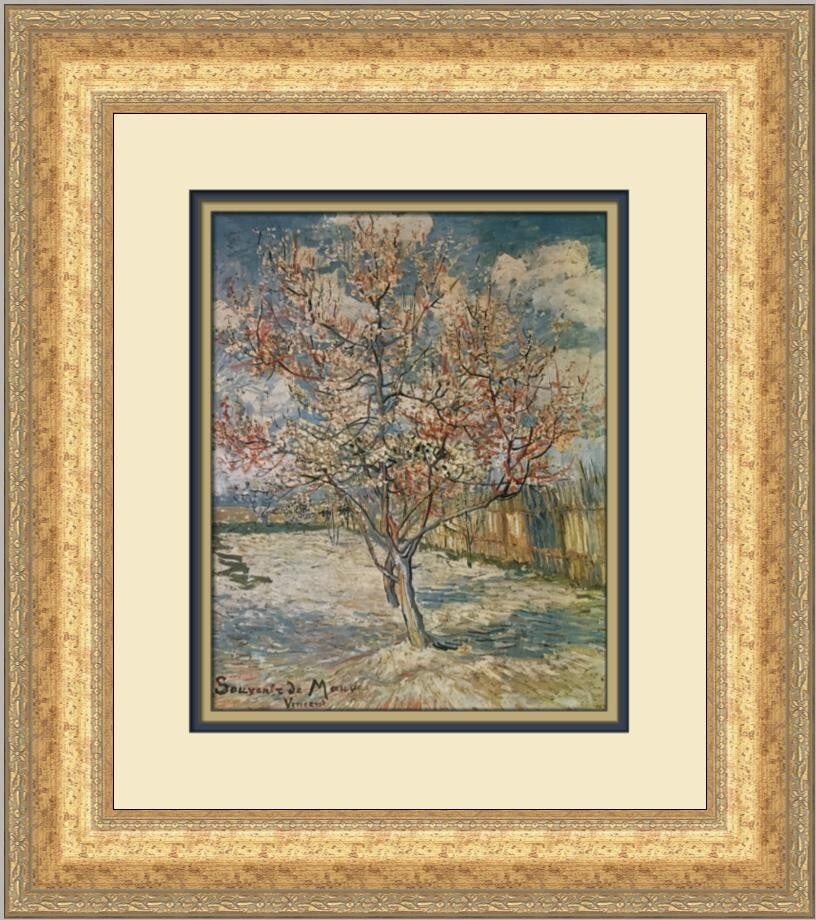 Vincent Van Gogh A Peach Tree in Blossom Custom Framed Art Print (1 of 2)