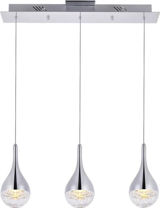 Elegant Lighting Chrome Ceiling Fixture with Crystals 3-Light (1 of 1)