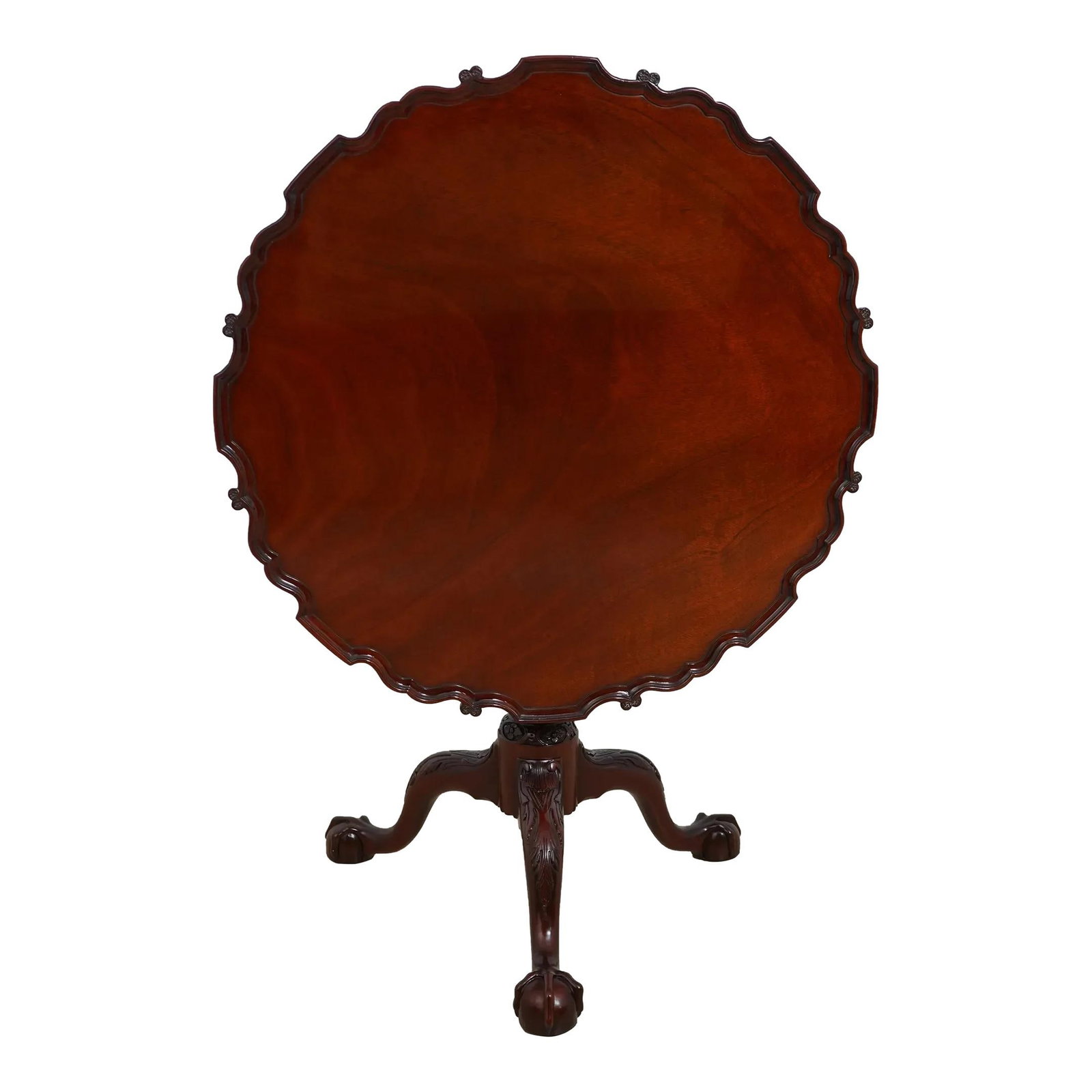 Kindel Winterthur Mahogany Tilt Top Table Chippendale Design (1 of 10)
