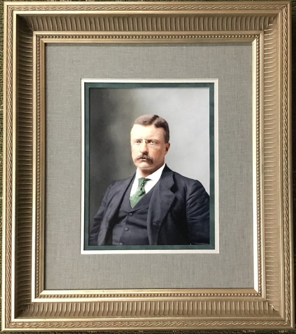 Theodore Roosevelt Colorized Photograph Custom Framed 9 x 7 (1 of 2)