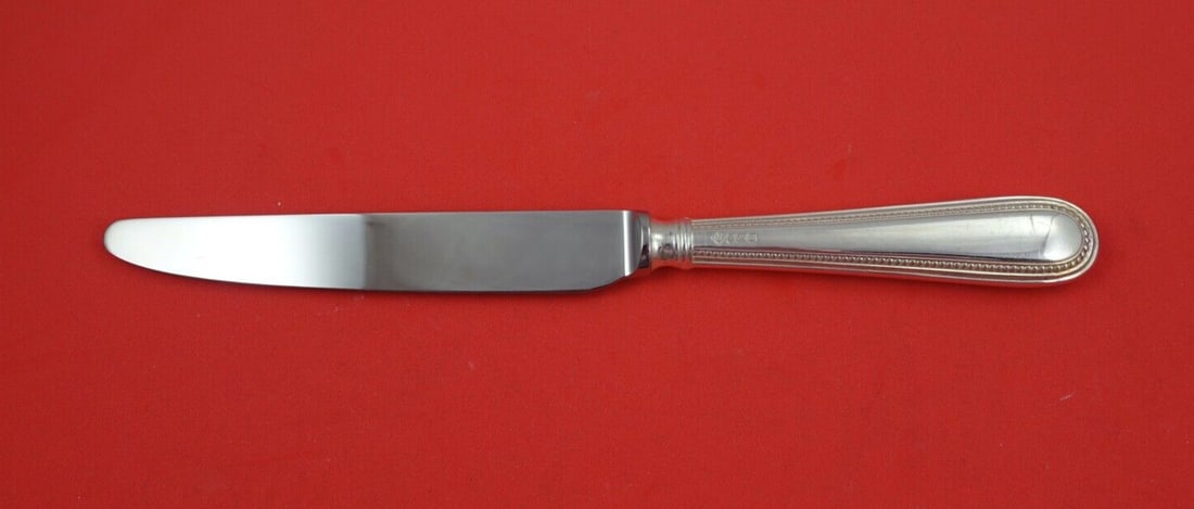 Carrs Bead Round Sterling Silver Luncheon Knife 8 5/8": Carrs Bead Round Sterling Silver Luncheon Knife 8 5/8" This exquisite luncheon knife from Carrs features the elegant Bead Round pattern. Crafted from high-quality sterling silver, it showcases a hollo