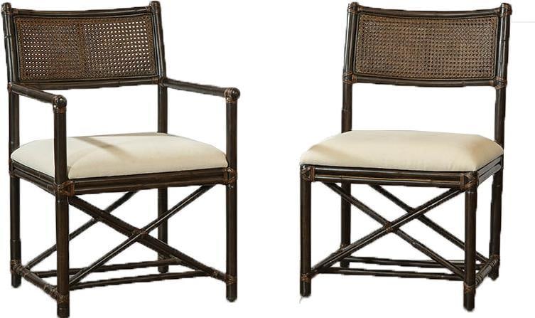 Port Eliot Hand-Crafted Asian-Inspired Arm Chair in Dark Tobacco Espresso (1 of 1)