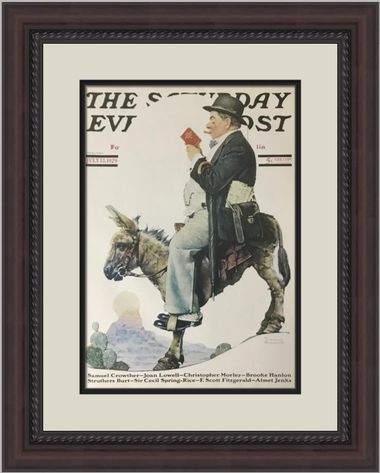 Norman Rockwell The Mule Ride Custom Framed Art Print 1979 (1 of 2)