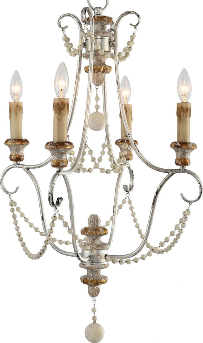 Venezia Terracotta Chandelier Rococo Style 4-Light UL-Listed (1 of 1)