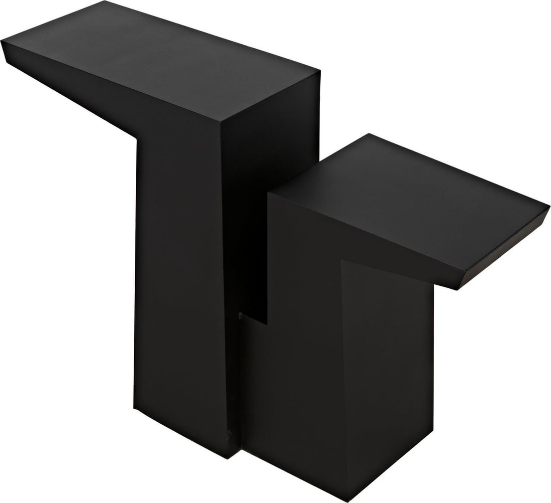 Noir Jazz Modern Matte Black Steel Display Shelf 34H x 48W x 16D (1 of 16)