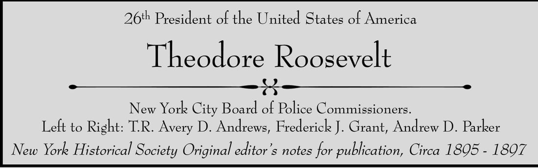 Theodore Roosevelt 1902 Original Publication Proofs NYC Police Board Framed (1 of 7)