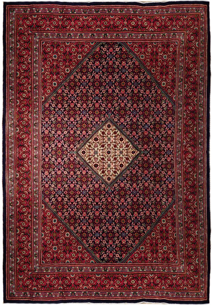 9.9 x 13 Wine Red Semi Antique Persian Tabriz Herati Mahal Rug: 9.9 x 13 Wine Red Semi Antique Persian Tabriz Herati Mahal Rug Free continental US Shipping Add a touch of timeless elegance to your space with this exquisite 9.9' x 13' Semi Antique Persian Tabriz He