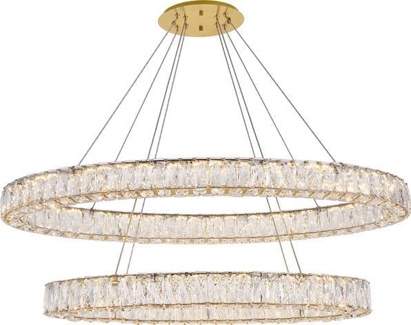 Elegant Lighting Monroe Bowl Chandelier with Royal-Cut Crystals (1 of 1)