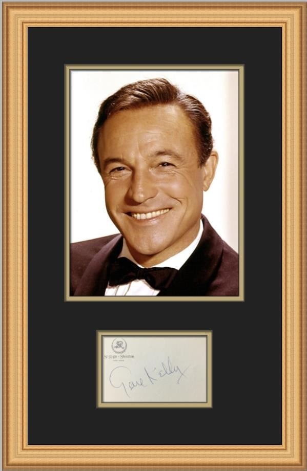 Gene Kelly Signed St Regis Hotel Card Custom Framed Photo 20x14 (1 of 3)