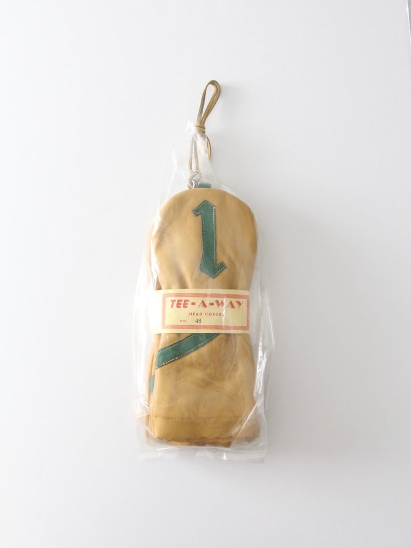 Vintage Leather Golf Club Headcovers Set with Original Packaging (1 of 9)