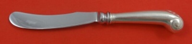 Stieff Williamsburg Shell Sterling Silver Butter Spreader Pistol Grip 6 7/8" (1 of 2)