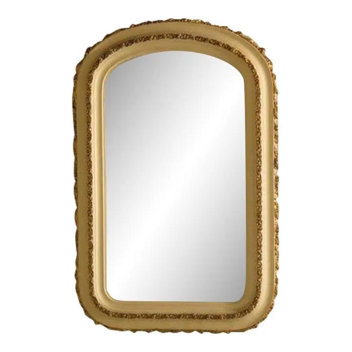 Victorian Era Mirror with Painted Walnut Frame and Gold Gilt Accents 21w x 32d (1 of 8)